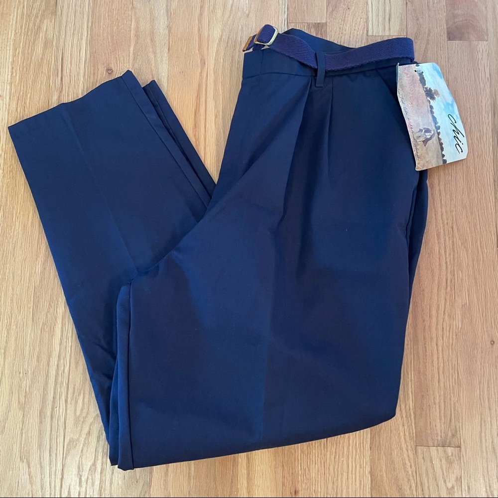 NWT Vintage navy blue dress pants 22